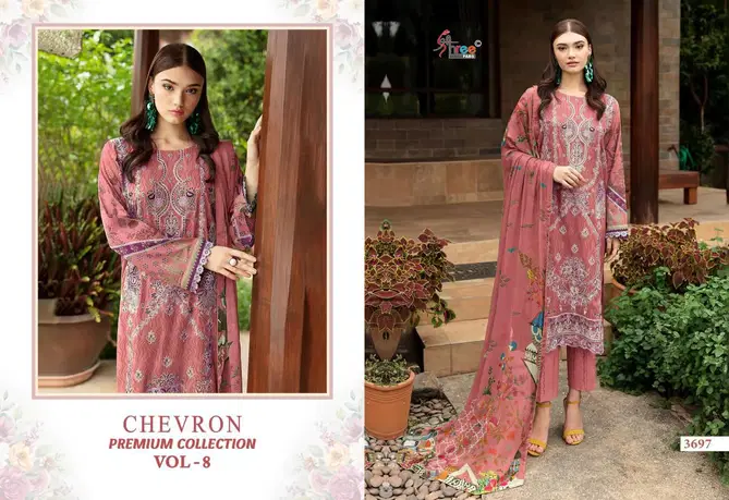 Chevron Premium Collection Vol 8 By Shree Cotton Pakistani Suits Wholesale Shop In Surat
